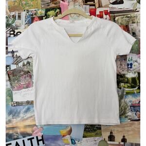 {MULTIPLE} Black and White Brandy Melville V-Neck Baby Tees OS
